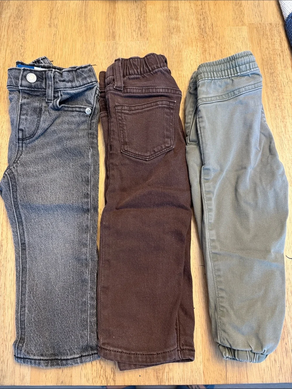 Old Navy Kids Jeans Set - Blue Denim, Brown, Sage